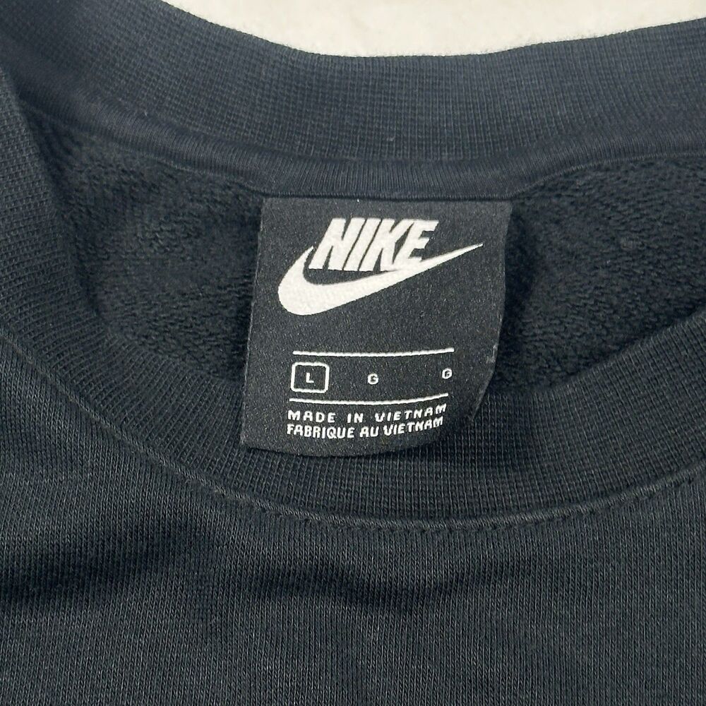 Nike Sportswear Swoosh Embroidered Black Green Pullover Sweatshirt Double Large - Picture 6 of 11